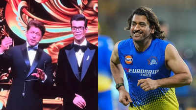 ‘Na na karke bhi 10 baar IPL khel jaate hai’: Shah Rukh Khan’s hilarious MS Dhoni remark at IIFA awards. – The Times of India